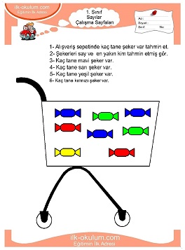 Çocuklar İçin Sayılar Çalışma Sayfaları 